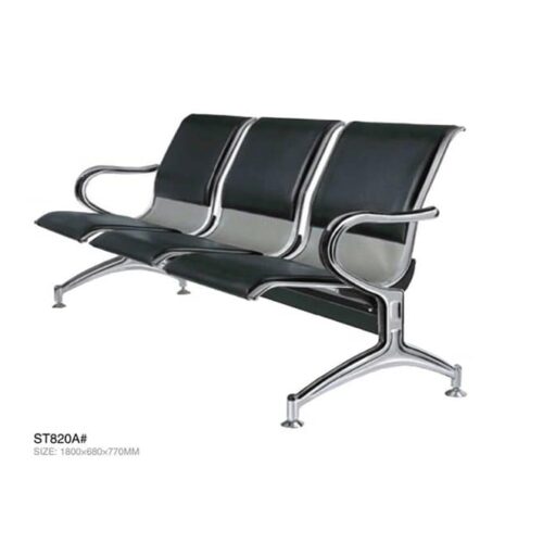 3-Link padded waiting bench